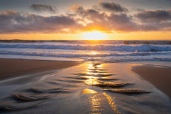 Sunset ocean photography in big sur california. 