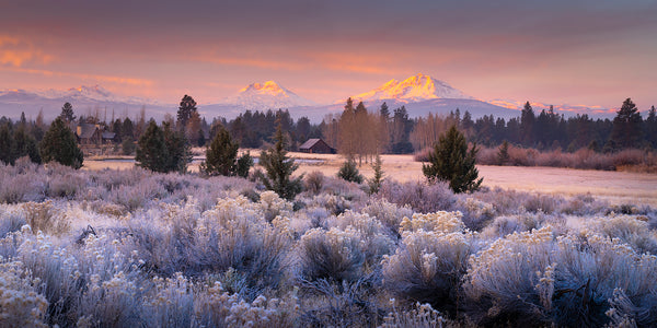 Three sisters sunrise in bend oregon