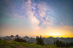 milkyway over the tatoosh range in Mt rainier national park. 