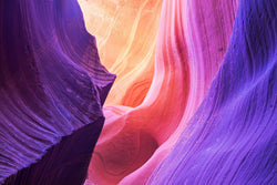 Intense color in Antelope Canyon in Arizona