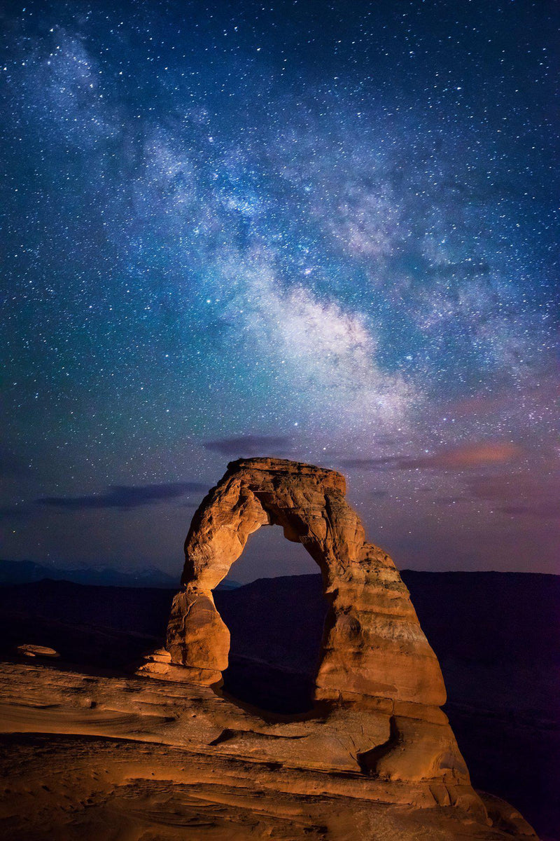 Delicate Arch under the Milky Way in Utah
