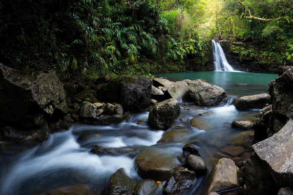 Hawaii photograph by Lijah Hanley. A Waterfall along the road to Hana in Maui. 