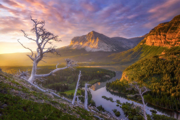 Glacier National Park at sunset