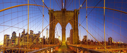 The Brooklyn Bridge at night