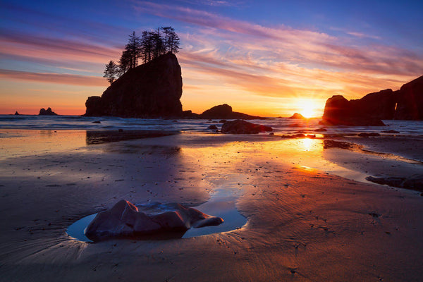 Second Beach at Sunset in Washington