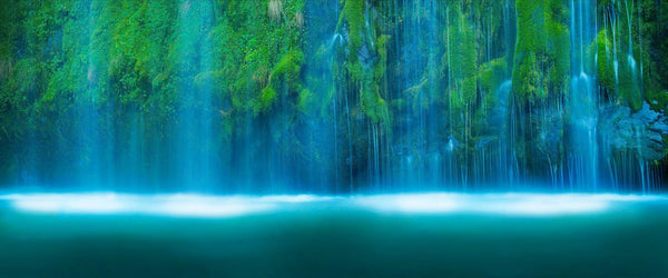 Photograph of a waterfall in dunsmuir, California. 
