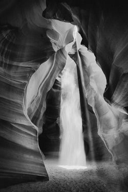 Shafts of light in Antelope canyon in Page Arizona. By Lijah Hanley. 