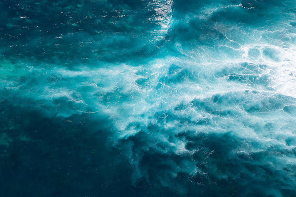 The aftermath of a surging wave Western Australia. 