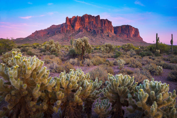 Sunset at Lost Dutchman State Park in Arizona
