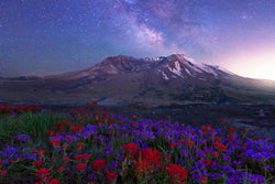 Mount Saint Helens under the stars